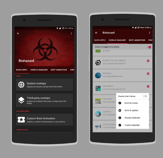 Applying Substratum OMS Themes