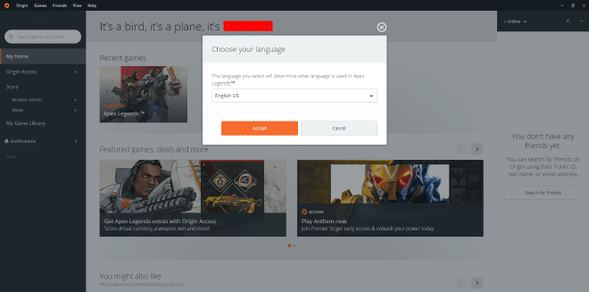 Origin Launcher Apex Legends Installation 1