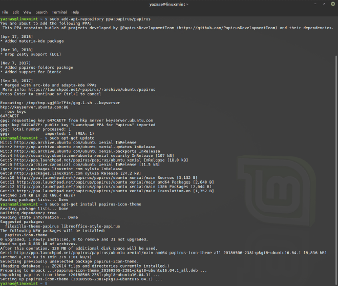 papirus icons terminal