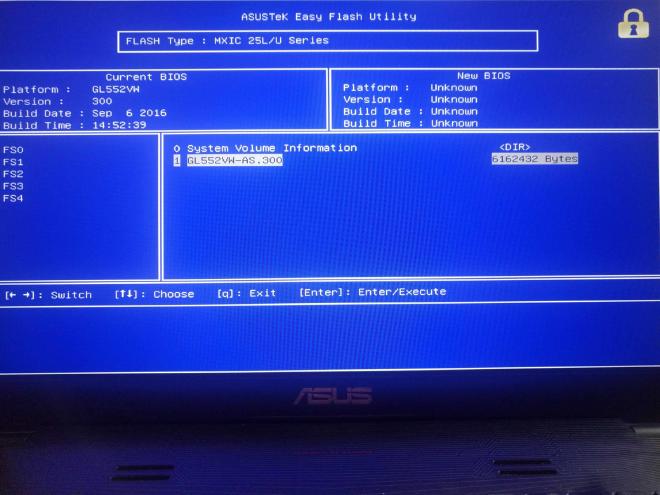 ASUS FLASH BIOS