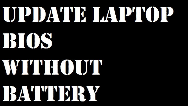 update laptop bios without battery
